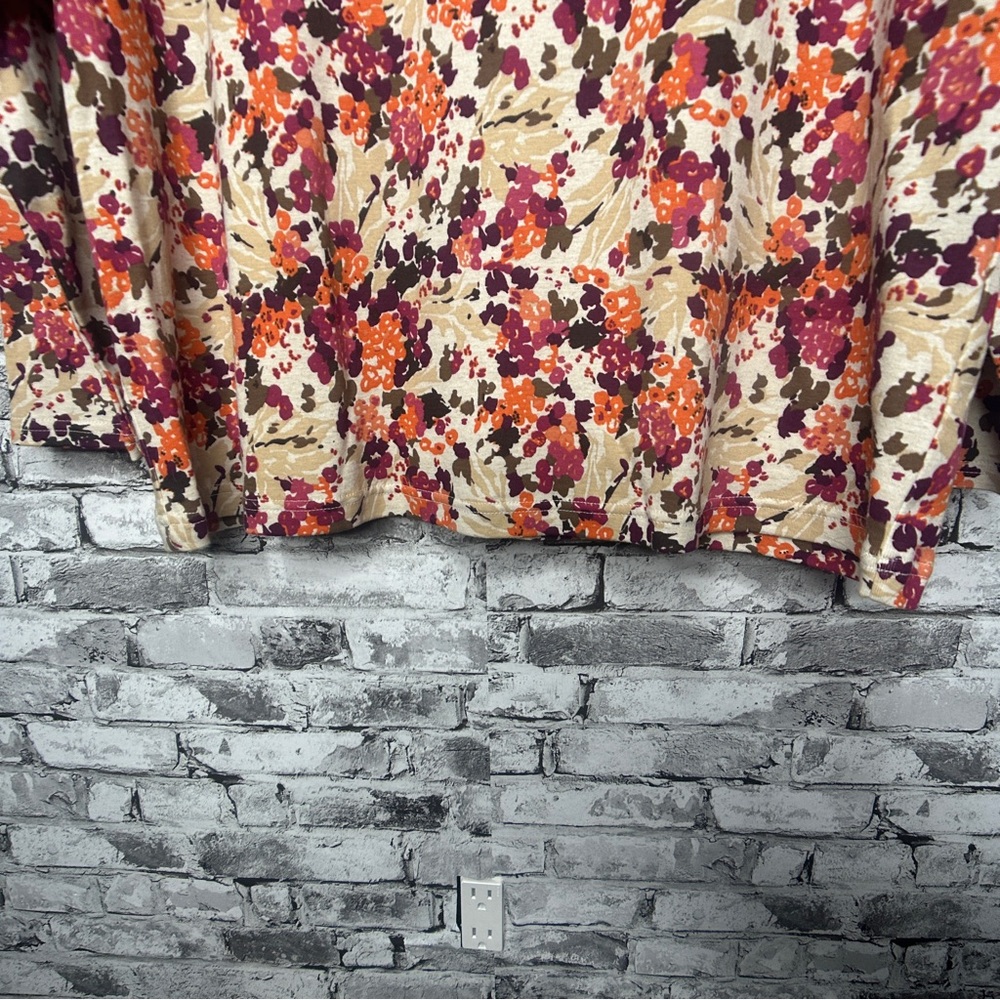 EUC Croft & Barrow Multicolor Floral Blouse Size 1X - Picture 11 of 16